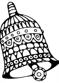 Fisă de colorat cu Craciun clopotei de colorat p06