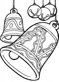 Fisă de colorat cu Craciun clopotei de colorat p13