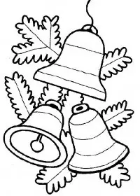 Fisă de colorat cu Craciun clopotei de colorat p14