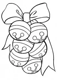 Fisă de colorat cu Craciun clopotei de colorat p19