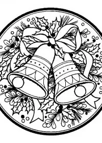 Fisă de colorat cu Craciun clopotei de colorat p20