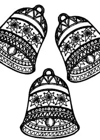 Fisă de colorat cu Craciun clopotei de colorat p22