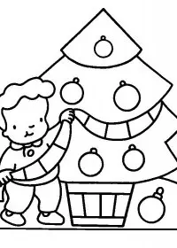 Fisă de colorat cu Craciun copii de colorat p03