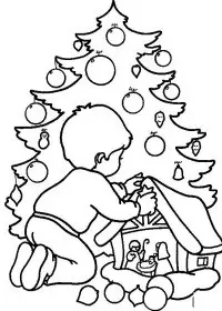 Fisă de colorat cu Craciun copii de colorat p04