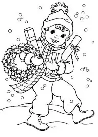 Fisă de colorat cu Craciun copii de colorat p11