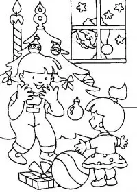 Fisă de colorat cu Craciun copii de colorat p13