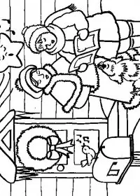 Fisă de colorat cu Craciun copii de colorat p17