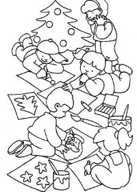 Fisă de colorat cu Craciun copii de colorat p20