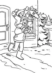 Fisă de colorat cu Craciun copii de colorat p22