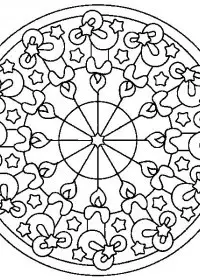 Fisă de colorat cu Craciun decoratiuni de colorat p07