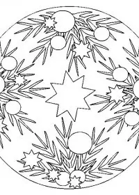 Fisă de colorat cu Craciun decoratiuni de colorat p12