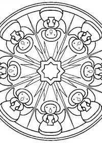 Fisă de colorat cu Craciun decoratiuni de colorat p14