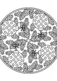 Fisă de colorat cu Craciun decoratiuni de colorat p15