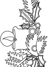 Fisă de colorat cu Craciun faclii de colorat p02