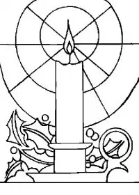 Fisă de colorat cu Craciun faclii de colorat p04