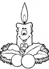 Fisă de colorat cu Craciun faclii de colorat p06