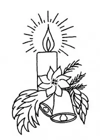 Fisă de colorat cu Craciun faclii de colorat p07