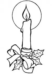 Fisă de colorat cu Craciun faclii de colorat p09