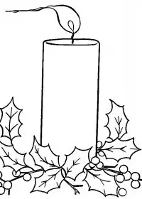 Fisă de colorat cu Craciun faclii de colorat p10