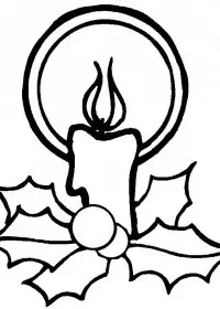 Fisă de colorat cu Craciun faclii de colorat p15