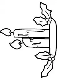 Fisă de colorat cu Craciun faclii de colorat p18