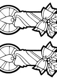 Fisă de colorat cu Craciun faclii de colorat p20