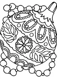 Fisă de colorat cu Craciun globuri de colorat p05