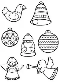 Fisă de colorat cu Craciun globuri de colorat p06