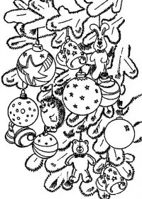 Fisă de colorat cu Craciun globuri de colorat p07