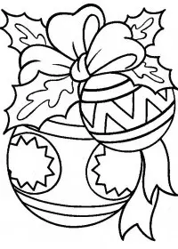 Fisă de colorat cu Craciun globuri de colorat p10