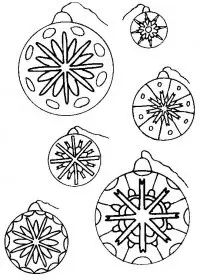 Fisă de colorat cu Craciun globuri de colorat p11