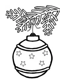 Fisă de colorat cu Craciun globuri de colorat p13