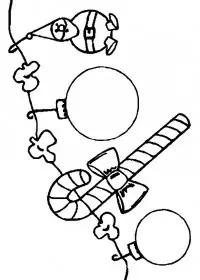 Fisă de colorat cu Craciun globuri de colorat p14