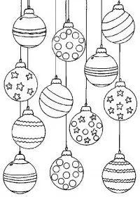 Fisă de colorat cu Craciun globuri de colorat p19