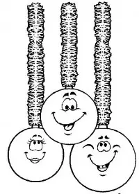 Fisă de colorat cu Craciun globuri de colorat p20