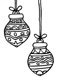 Fisă de colorat cu Craciun globuri de colorat p22