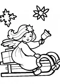 Fisă de colorat cu Craciun ingerasi de colorat p03