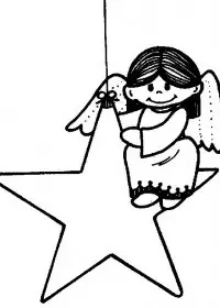 Fisă de colorat cu Craciun ingerasi de colorat p04