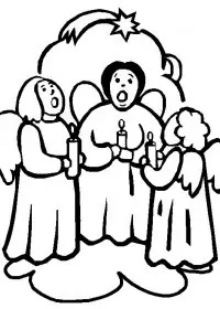 Fisă de colorat cu Craciun ingerasi de colorat p06