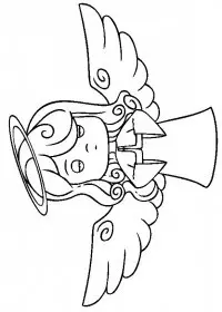 Fisă de colorat cu Craciun ingerasi de colorat p13