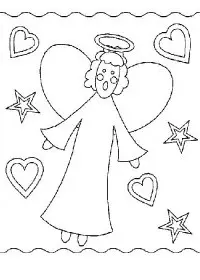 Fisă de colorat cu Craciun ingerasi de colorat p14