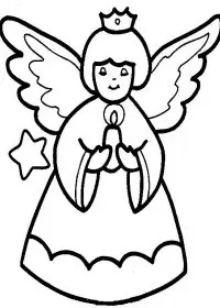 Fisă de colorat cu Craciun ingerasi de colorat p18