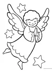 Fisă de colorat cu Craciun ingerasi de colorat p19