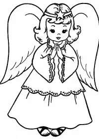 Fisă de colorat cu Craciun ingerasi de colorat p21