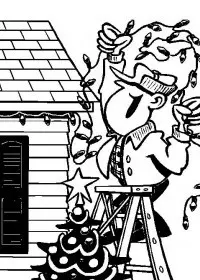 Fisă de colorat cu Craciun ornamente de colorat p09