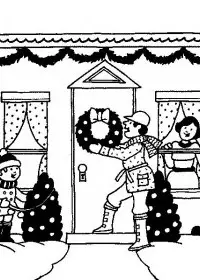 Fisă de colorat cu Craciun ornamente de colorat p10