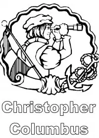 Fisă de colorat cu Cristofor columb de colorat p02