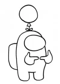 Fisă de colorat cu Among Us de colorat p7