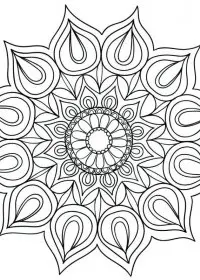 Fisă de colorat cu Mandale de colorat p22