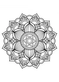 Fisă de colorat cu Mandale de colorat p20